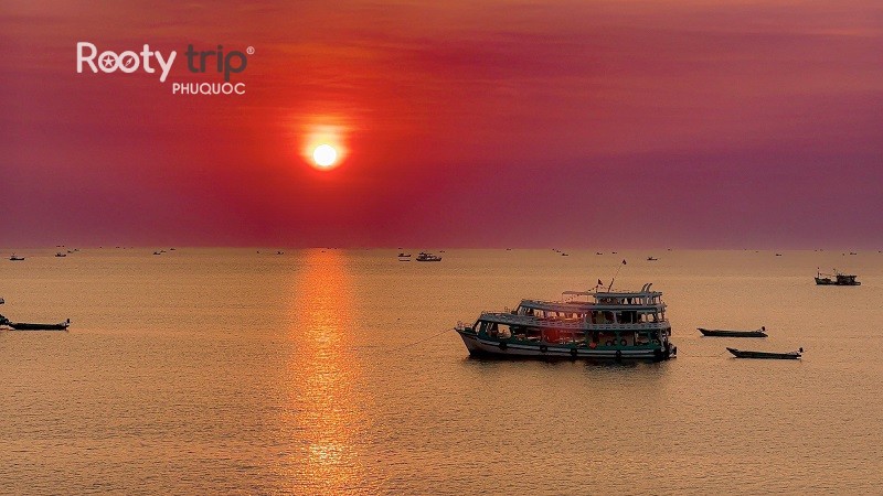 romantic yacht trip at sunset