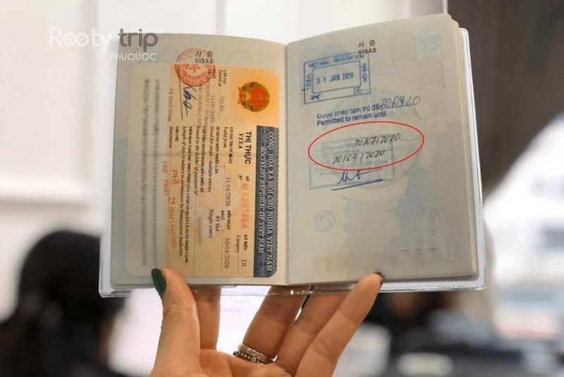vietnam tourist visa sticker sample